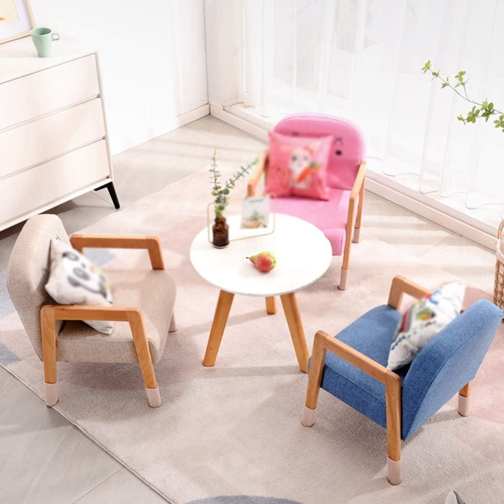 Couch Sofa Chair for Gilrs Creative Cartoon Creative Piggy Pattern Sofa Chair Boys and Girls Bedroom Reading Corner Study Stools Load-Bearing 100kg (Color : Blue Size: 554243cm) (Beige 55*42*43cm)