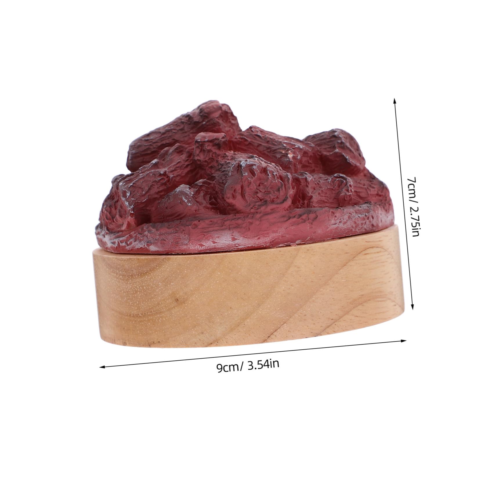 SOLUSTRE Stunning Retro Led Campfire Lamp Battery Operated Faux Wood Charcoal Night Light for Cozy Home Decor for Bedside and Holiday Ambiance Table Light for Christmas and Halloween