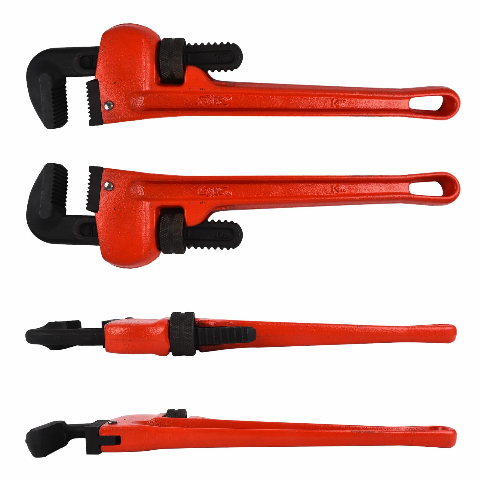 Llave de tubo de 14 pulgadas, llave de fontanería tipo Stilsons, herramienta de llave inglesa de cambio ajustable resistente para reparación y fontanería (sujeción máxima: 68 mm)