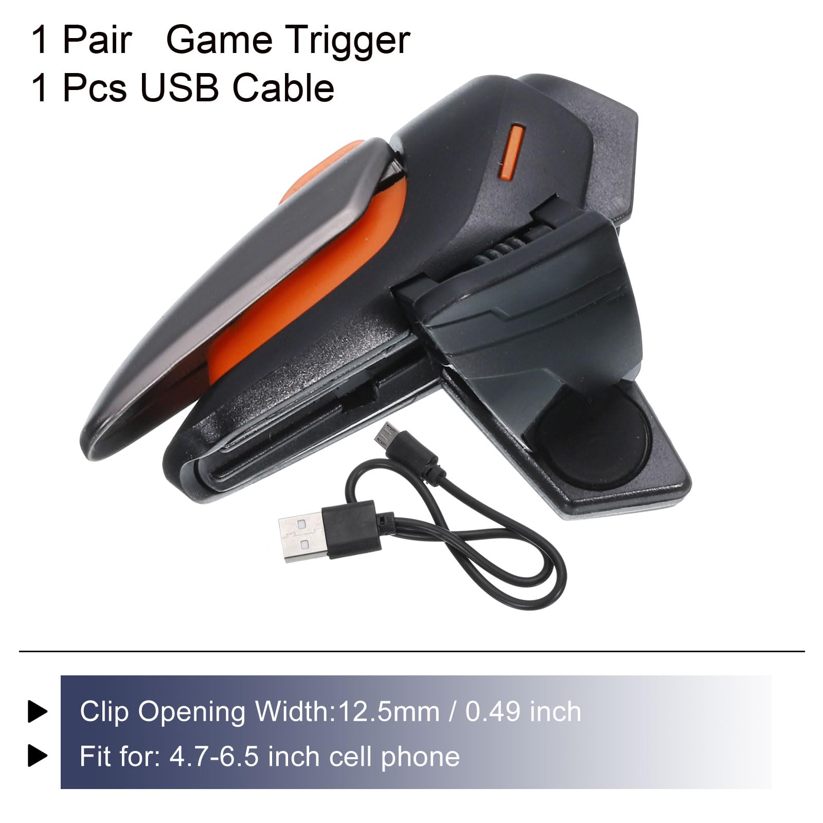 MECCANIXITY 6-Finger Mobile Game Triggers - Clip-On Controller For 4.7-6.5 Inch Phones