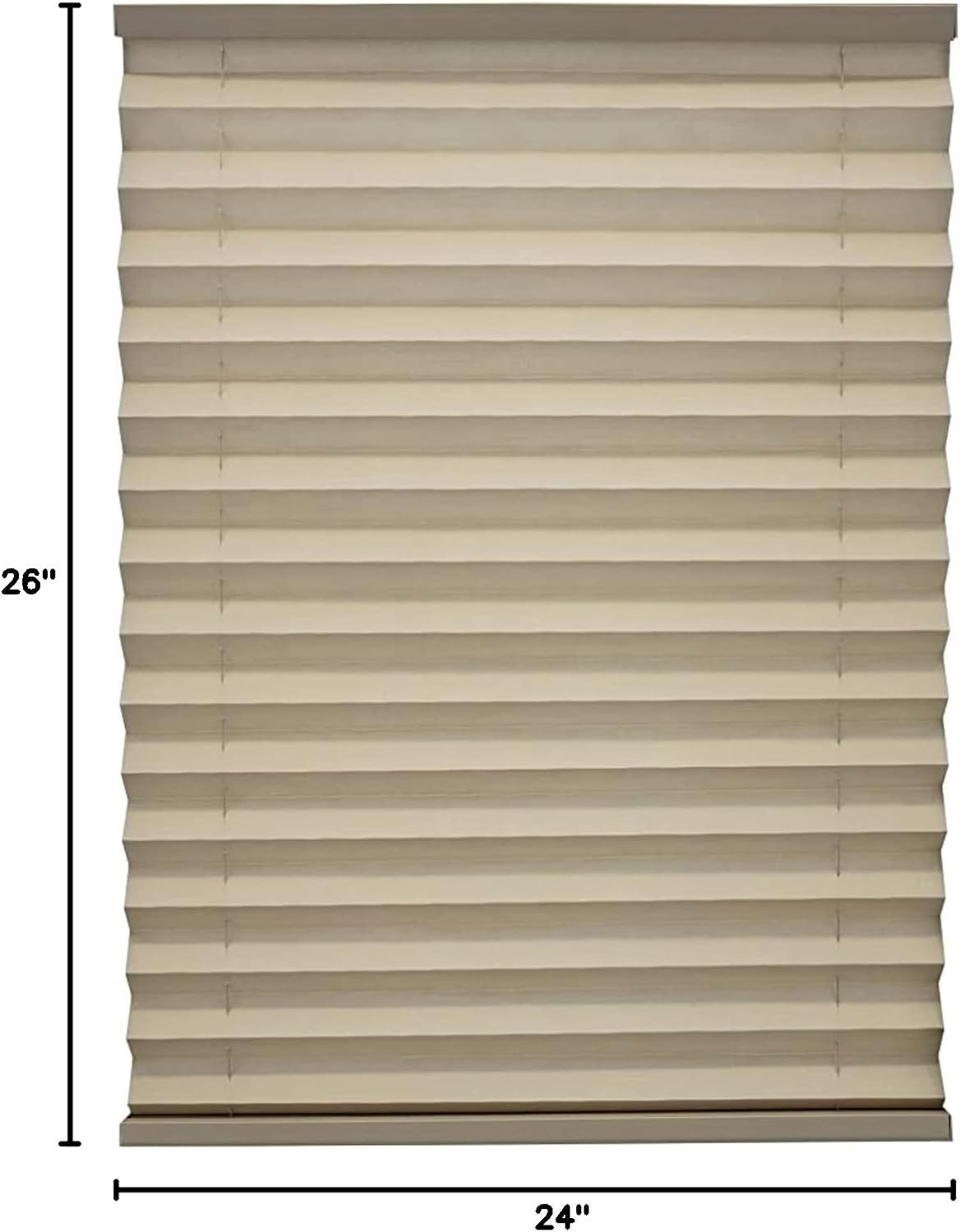 RV Pleated Shades - RV Blinds for Camper Window, Privacy Shades for Motor Coach, Travel Trailer, Motorhome - Cappuccino (26" W x 24" L)