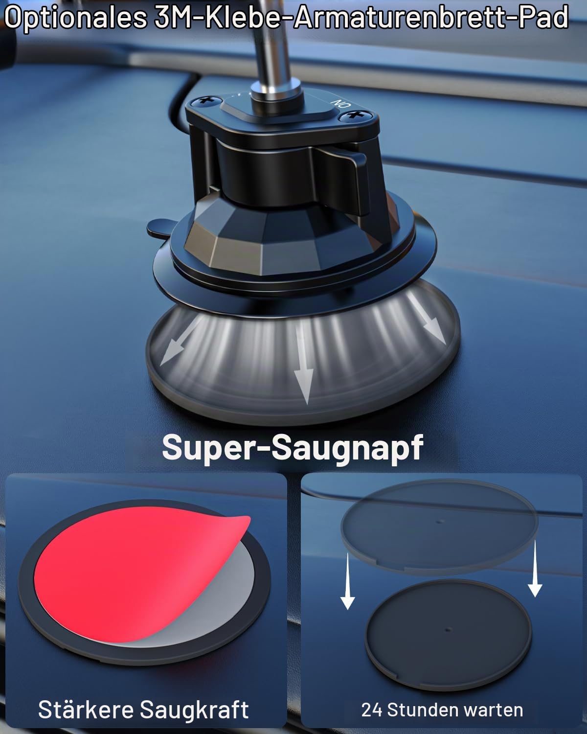 Saugnapf Tablet Halterung Auto Vorne, Heavy Duty KFZ Windschutzscheibe Tablethalterung, LKW Armaturenbrett Tablet Halter für iPad Pro 12.9 iPad Air Mini, Galaxy Tabs, 4-12.9" Handy & Tablets