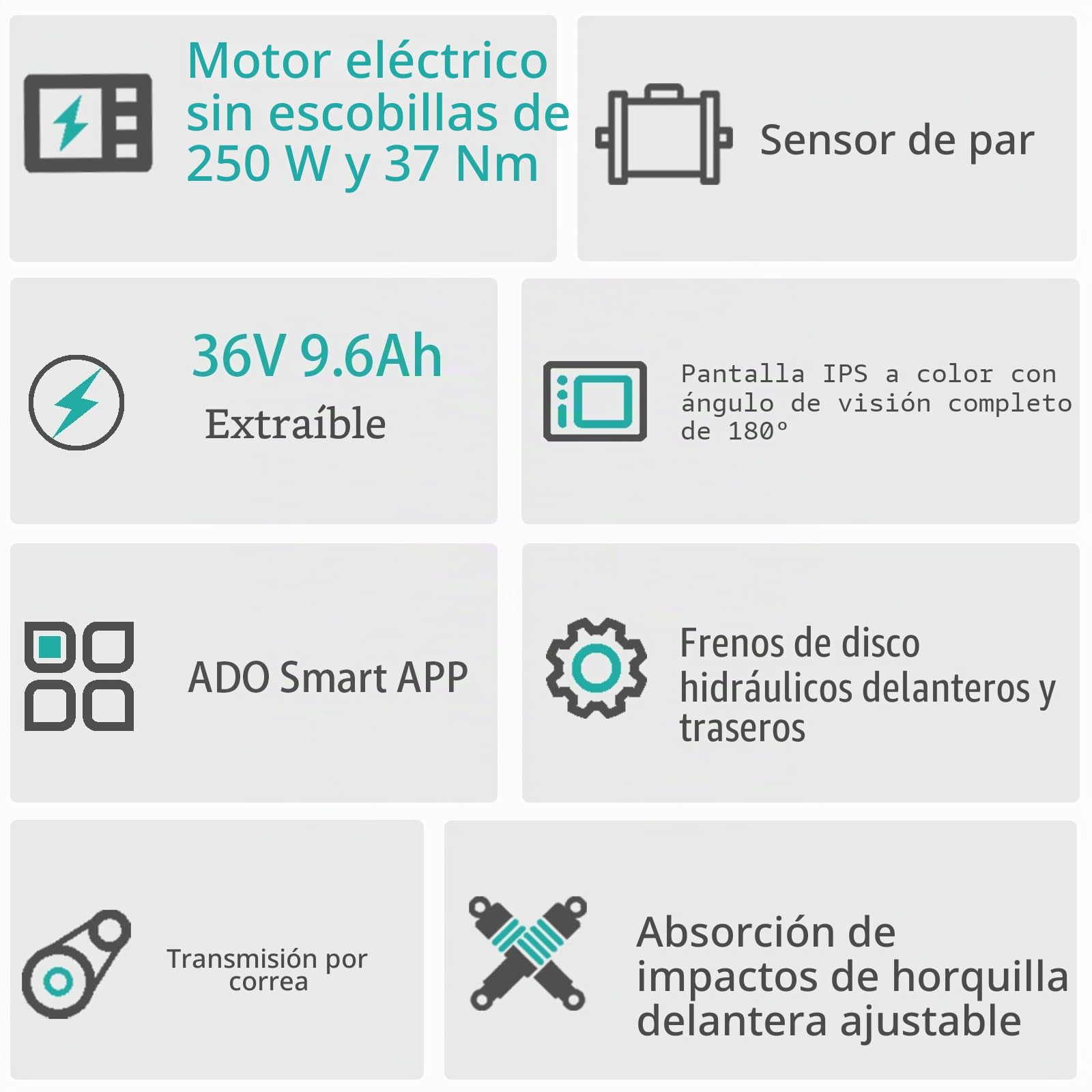 A Dece Oasis Ado Air20S*2 V2026 Bicicleta Eléctrica Plegable, E-Bike Ultraligera 20'' con Suspensión, Motor 250W/50Nm, Autonomía 100km, App Ado, Pantalla IPS de 2,4'',Incluye Cesta Delantera*2