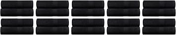 BY LORA 20-Pack Oversized Bath Sheets, Terry Cotton Hotel Large Towels, Black