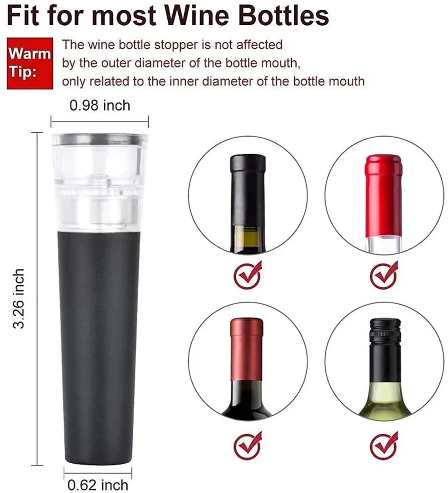 Bouchons de vin 20 pièces bouchon bouteille sous vide pompe intégrée réutilisable bouchons en Silicone étanches for garder le Champagne frais