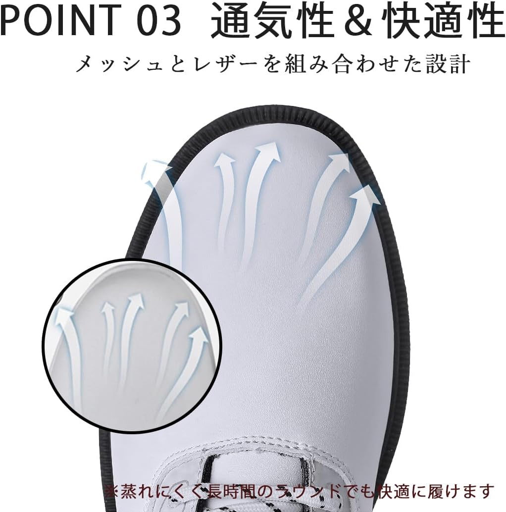 [Rosesky] ゴルフシューズ メンズ ダイヤル式 防水 防滑ソール ゴルフスニーカー ウォーキングシューズ 通気 普段使い カ