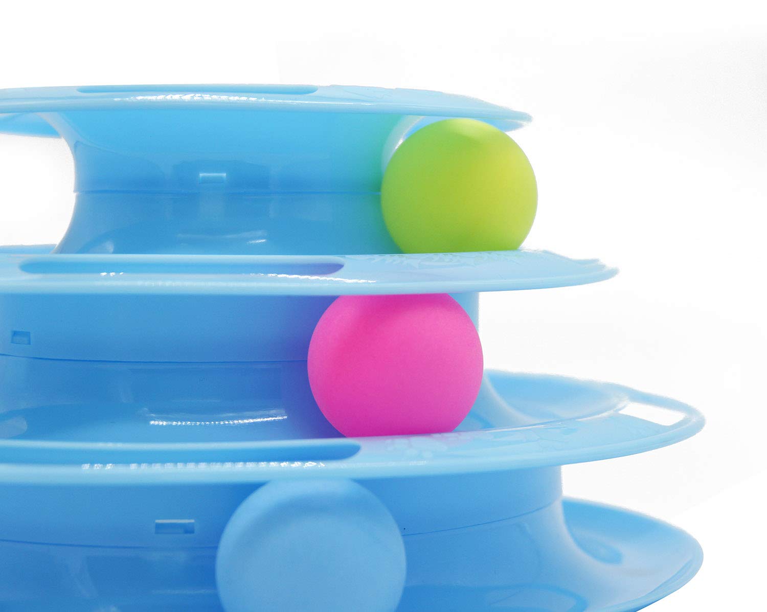 BPS BPS-7039 Cat Interactive Toy Trilaminar Ball Torm, 24.5 x 12.5 cm, blue - Image 4