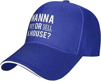 Wanna Buy A House Sandwich Hat Outdoor Leisure Adjustable Baseball Hip Hop Cap Unisex Black