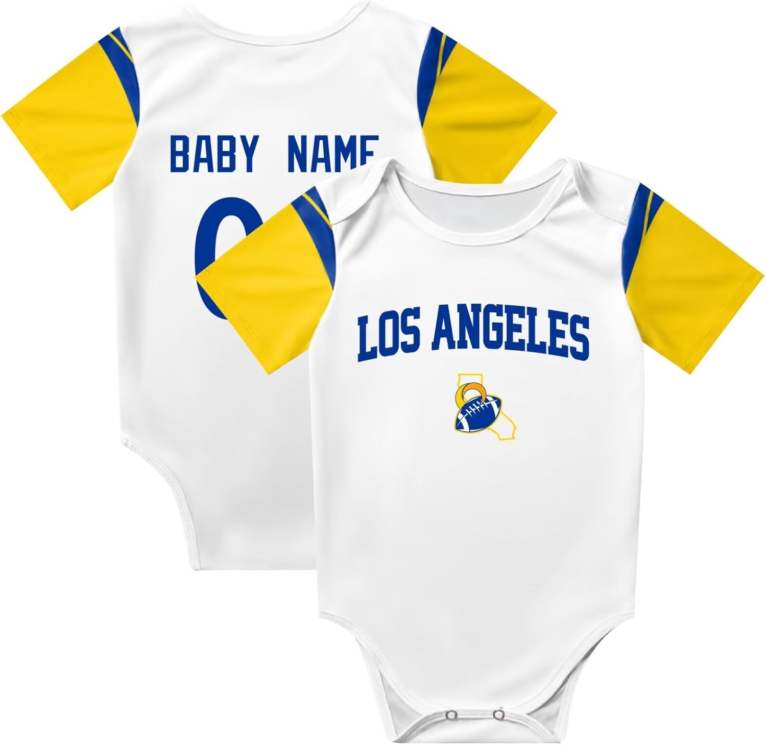 Chicago Cubs Jersey Personalised Embroidered Baby Bodysuit White