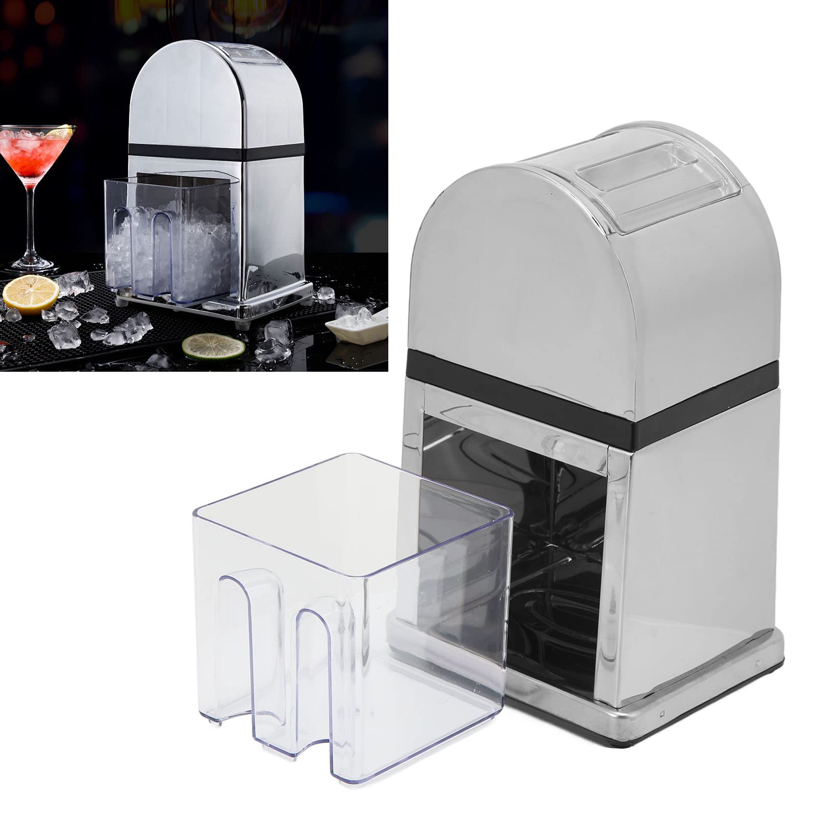 IJsscheerapparaat en sneeuwkegelmachine, draagbare ijsbreker en geschoren ijsmachine, Slushy Maker Machine, met de hand aangedreven ijsbreker Dranken IJsscheerapparaat en sneeuwkegelmachine, draagbare ijsbreker en geschoren ijsmachine, Slushy Maker Machine, met de hand aangedreven ijsbreker Dranken