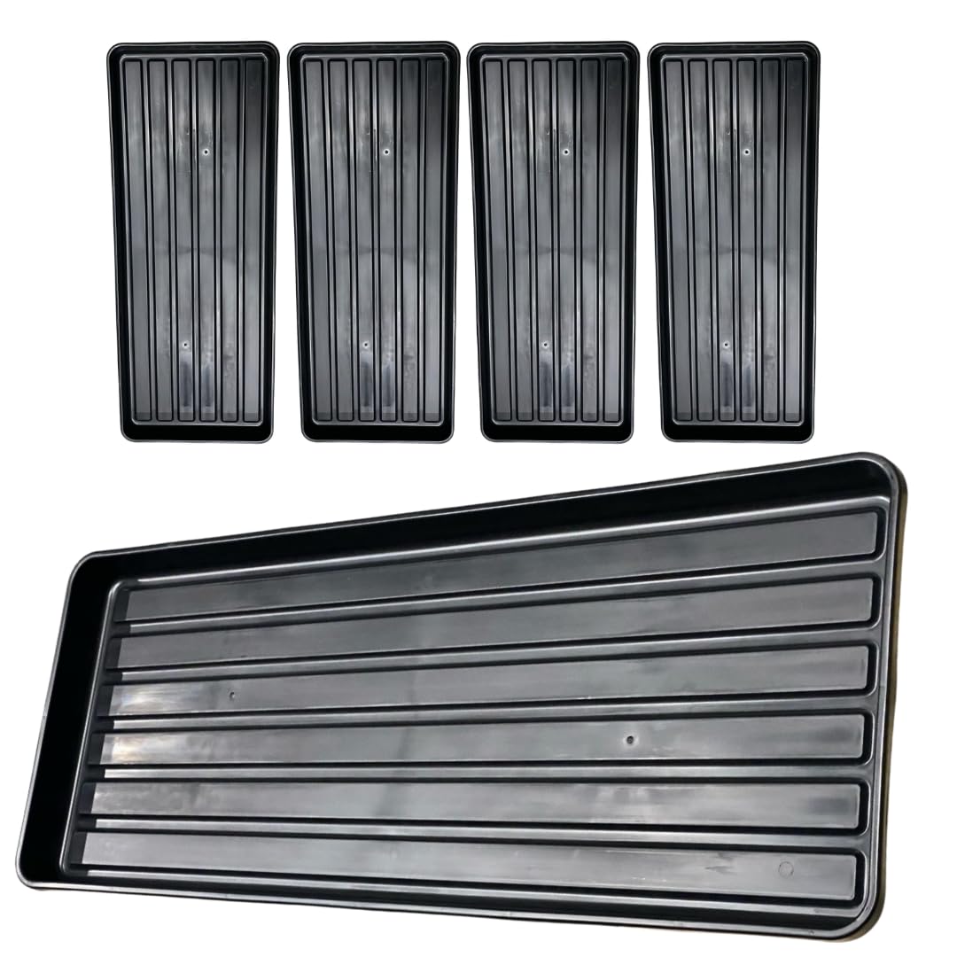 VR7 98cm Large Plastic Grow Bag Tray – Heavy Duty Garden Drip Tray for Plant Pots, Seedlings & Hydroponics – Waterproof Propagation Tray for Greenhouse & Outdoor Use (5, 98cm)