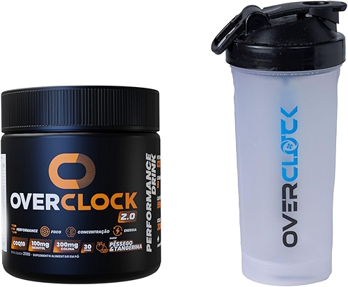 Combo Energético Gamer Overclock 2.0 Com Shakeira (Pêssego com Tangerina)