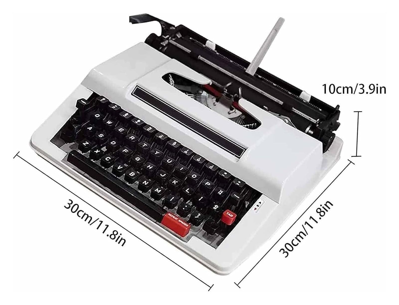 Maszyna do pisania retro dla nostalgicznego przepływu, ręczny tradycyjny styl, modna przenośna instrukcja, literacka kolekcja retro prezent