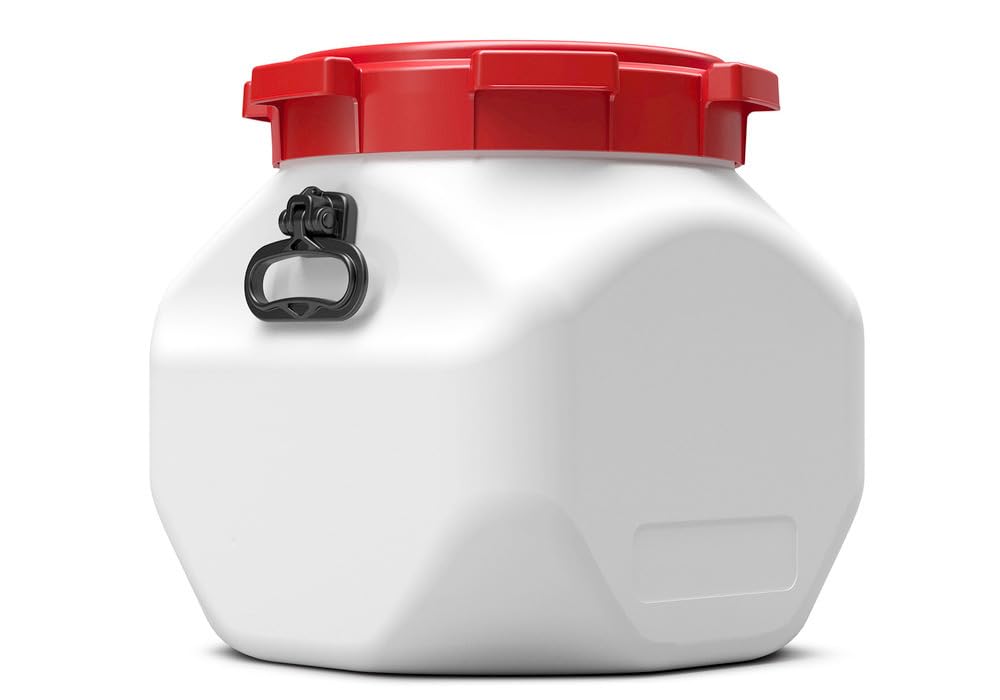 DENIOS Weithalsfass aus Polyethylen (PE), quadratisch, 40 Liter