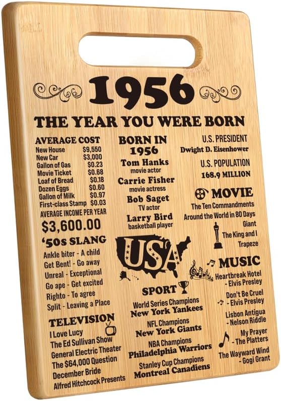 Vista 9 de Regalos de cumpleaños número 80 para mujeres y hombres, tabla de cortar de regalo de cumpleaños de 80 años para ella y él, decoraciones