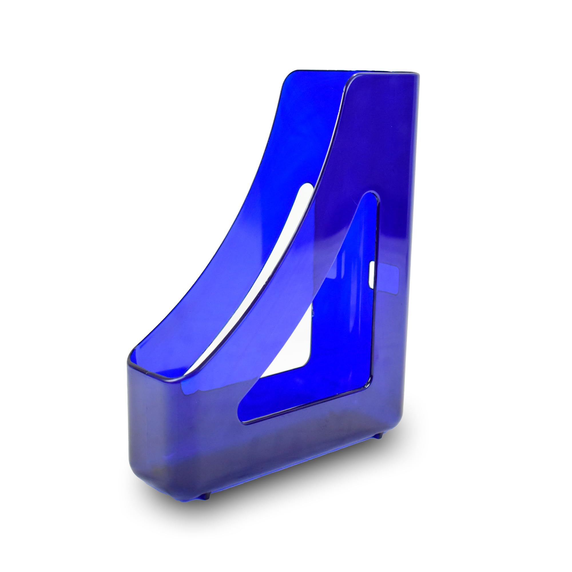 Deflecto Gemstone Collection Contemporary Magazine File - Sapphire