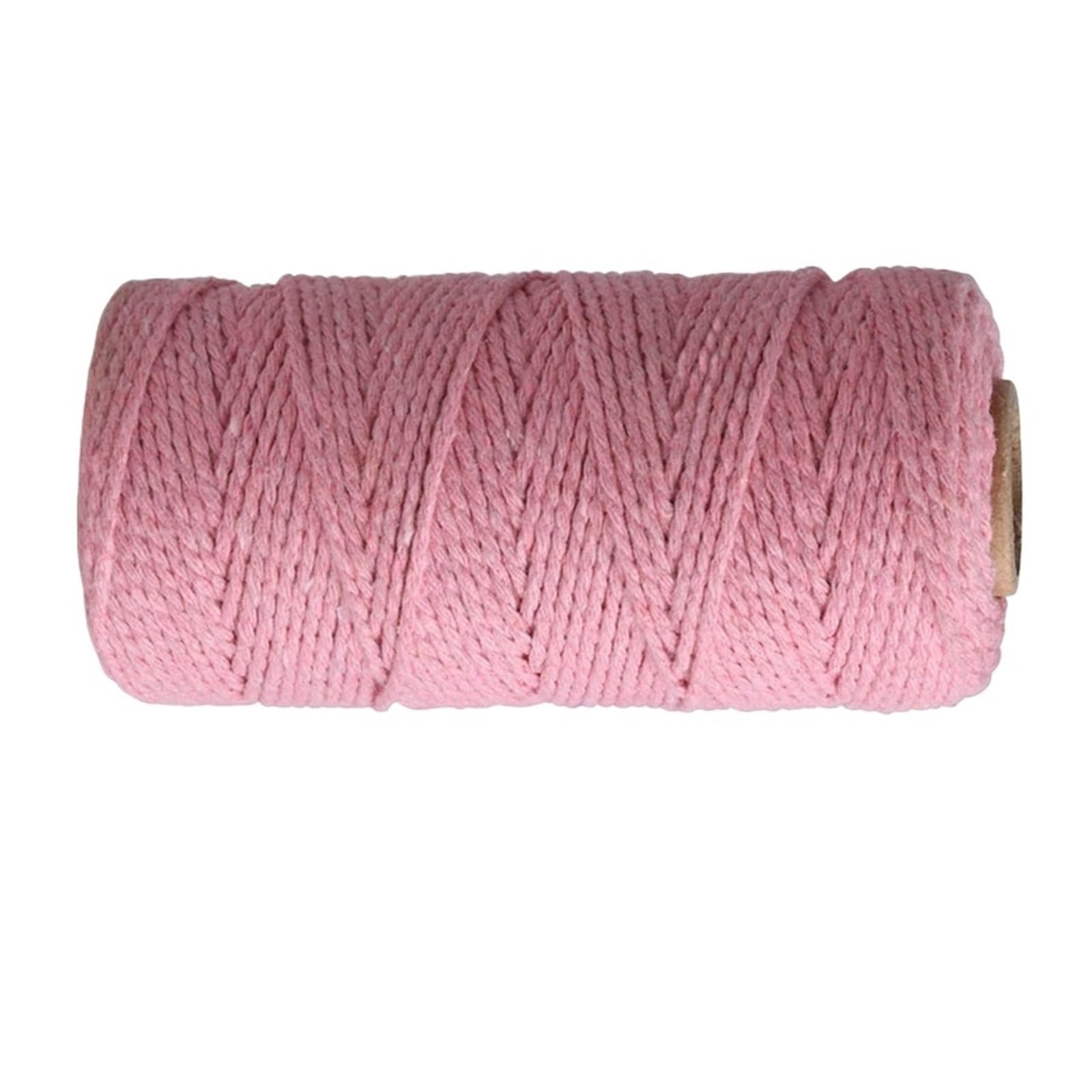 2mm 100M(3937") Beige Macrame Cord Thread Handmade Crafts Cotton Twisted Twine Rope String Home Textile Wedding Party Decor(4)