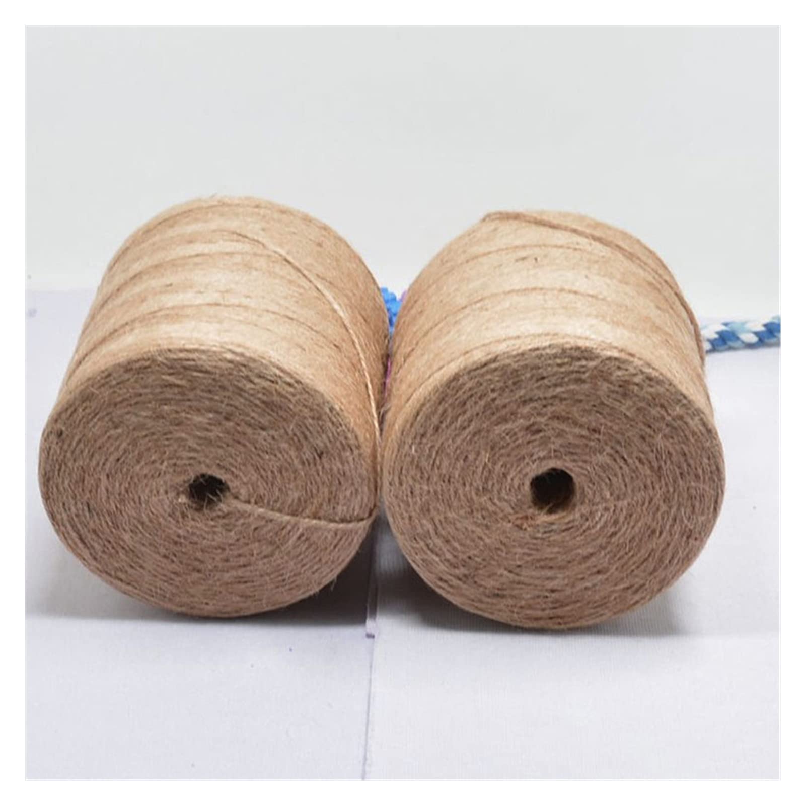 Naturalny sznurek jutowy lina sznurkowa, liny konopne 100M naturalna juta lina konopna dekoracja wnętrz DIY przewód rzemieślniczy dekoracyjna lina 2mm 3-warstwowa średnica ręcznie robione ogrodnictwo