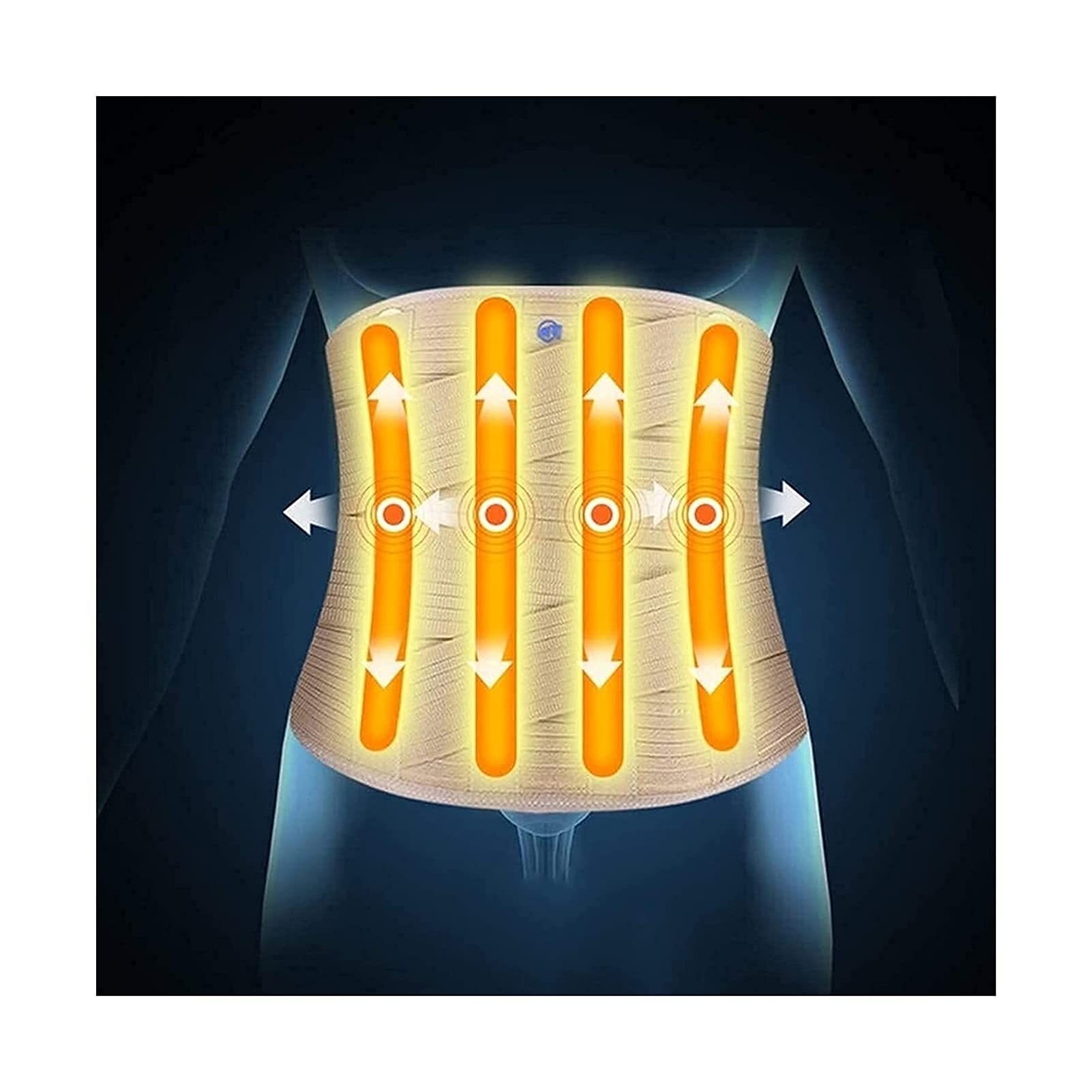 Ensanche la Parte Inferior de la Espalda Brace Lumbar Support Cintura Cinturón de compresión para Hombres y Mujeres Ciática Escoliosis y Hernia de Disco Alivio del Dolor ()