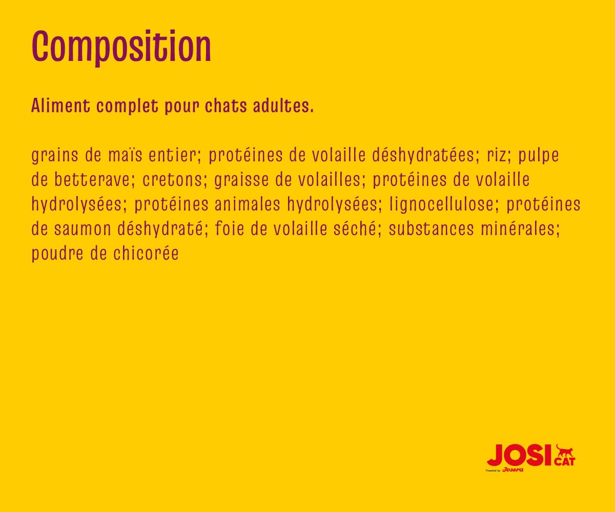 JosiCat Sterilised Classic (1 x 10 kg) | Adulte | Croquettes Premium pour Chats stérilisés | Faible en matières Grasses et Riche en protéines | Powered by JOSERA | Nourriture pour Chats | 1 pièce