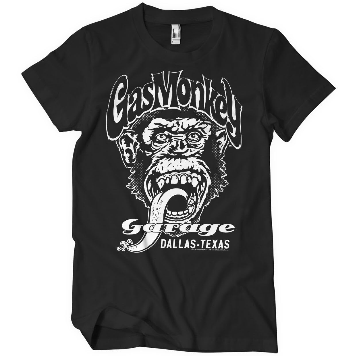 Gas Monkey Garage Men's Black Officially Licensed Dallas, Texas T-Shirt (Black), X-Large