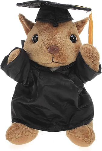Miniatura 5 de Plushland Juguetes de peluche de ardilla, regalos para el día de graduación, texto personalizado, nombre o logotipo de tu escuela en el vestido, lo