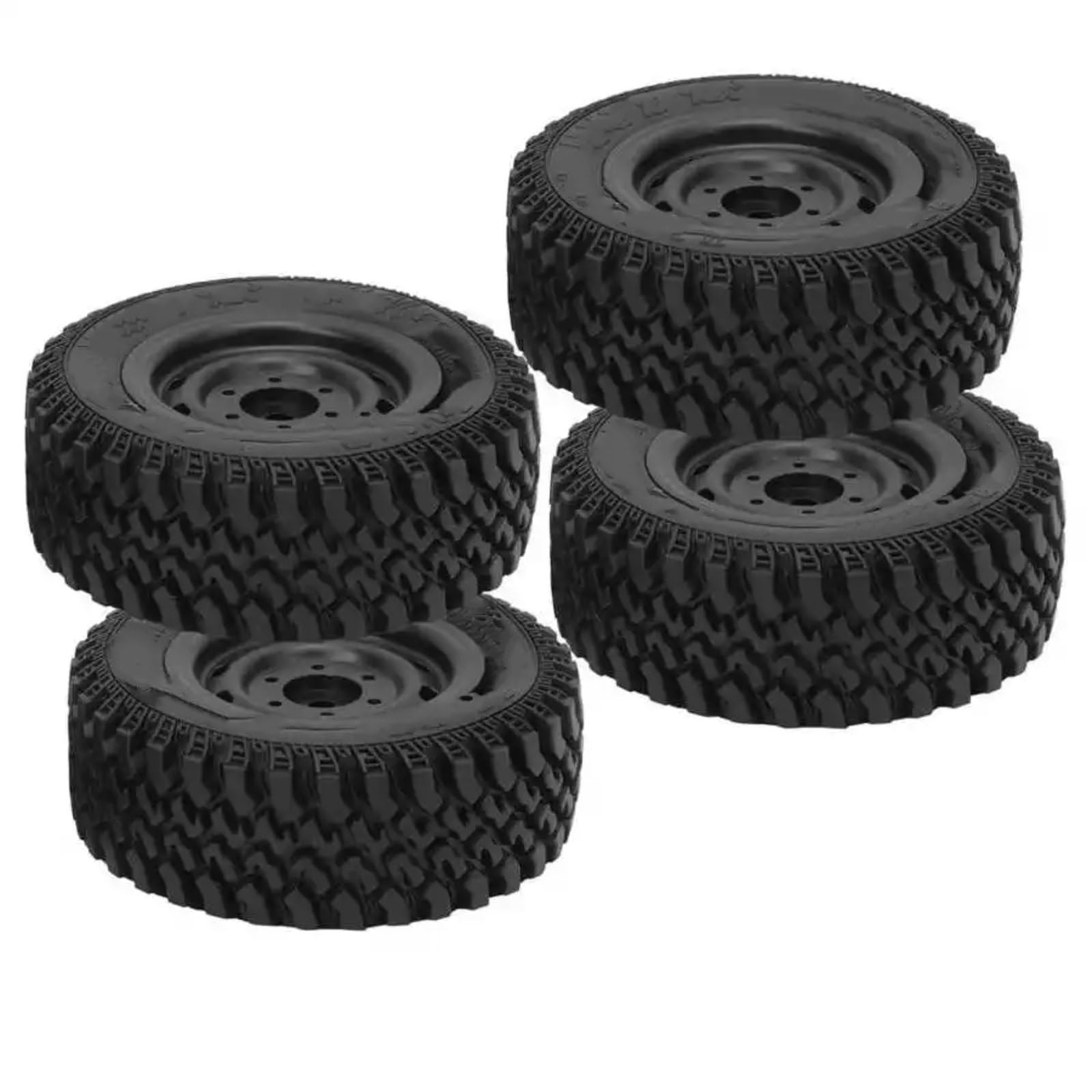 Srliya 1 8 Roues Rc 17mm Roues et Pneus de Voiture Rc 1 8 24 × 24 × 5 4pcs Rc Pneu de Voiture Pneu Roue Rc Accessoires Pièces Adaptées pour 1 8 Hsp A8012