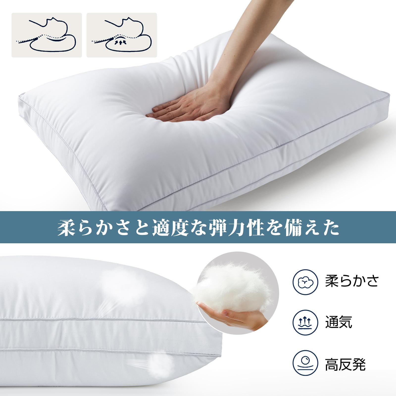 ❤高級ホテルの寝心地❣低反発＆高反発の2層構造で底付き感なし♪❤マットレス Amazon｜枕 深い眠り枕 【高級x5つ星ホテル仕様】 首が痛くならない