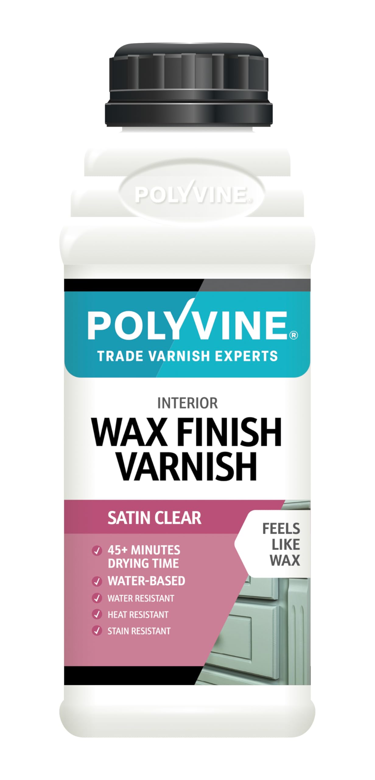 Polyvine Wax Finish Varnish Satin Clear 500Ml from B&Q