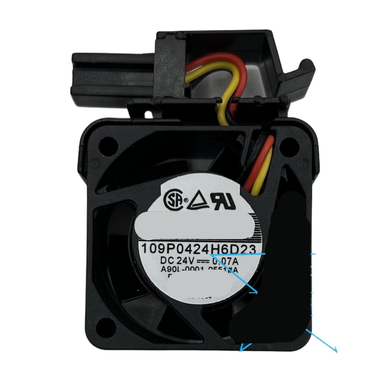Ventilador de refrigeración para servidor de 3 cables 109P0424H6D23, componente CC 24 V de 0,07 A