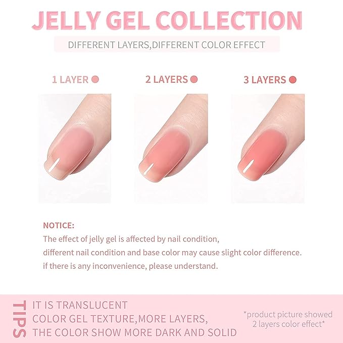 Esmalte en Gel Vishine 15ml Rosa Brillante Translúcido miniatura 6