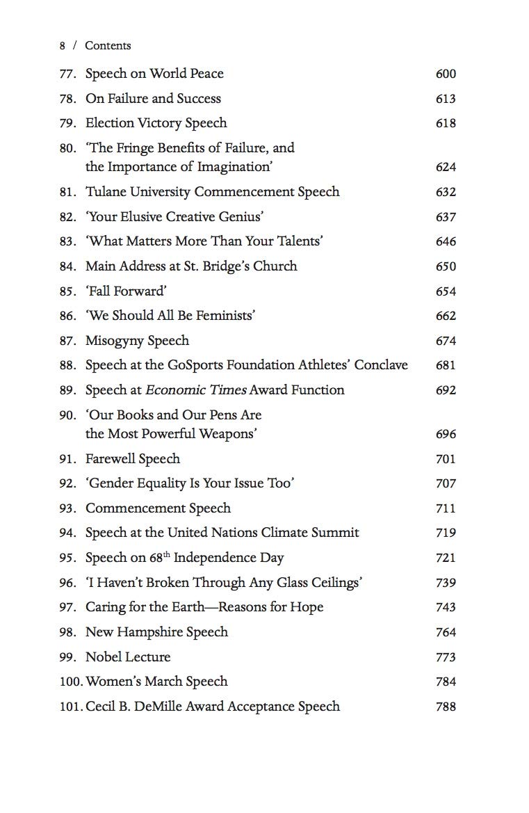 Speeches of the World : 101 Speeches of the World- The best minds speak on governance, education, spirituality, activism, the art and more, across time and space 4