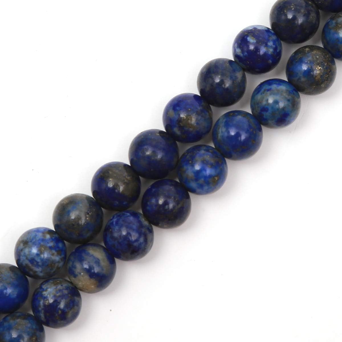 Genuine Natural Stone Beads Lapis Lazuli Round Loose Gemstone 8mm 1 Strand 15.5"45-47pcs DIY Charm Smooth Beads for Bracelet Necklace Earrings Jewelry Making Accessories Supplier ST18