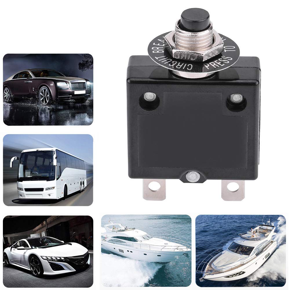 Bediffer Protezione sovraccarico Protezione sovraccarico Corrente Interruttore Termico a ripristino Manuale(15A),Interni automobilistici,Altri accessori interni