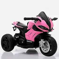 Moto Elétrica Infantil Racing 6V com Luz e Som (Rosa)