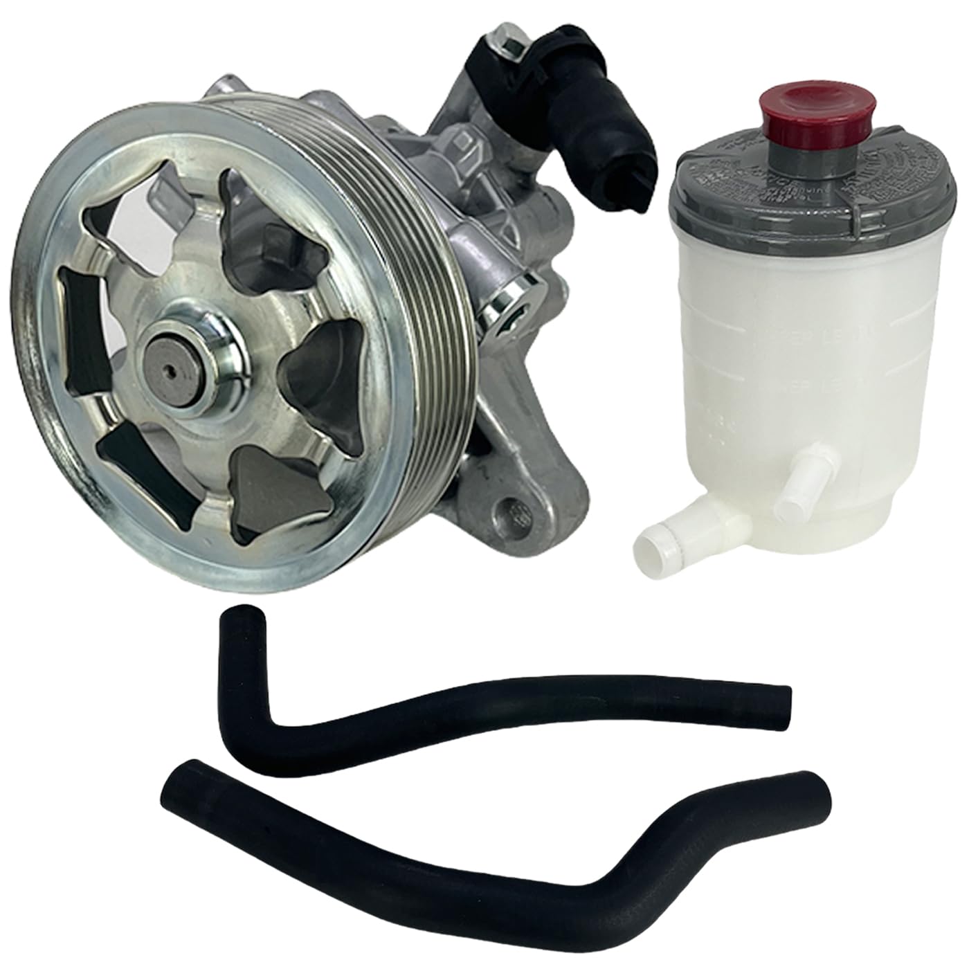 Power Steering Pump with Reservoir Tank & Suction & Return Hose
