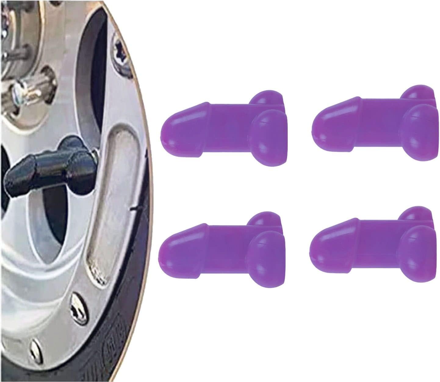 Dice Valve Stem Caps Penis Valve Stem Caps (Set Of 4) - Dick Tire Wheel Prank Gift For Chevy & More Weenie Valve Stem Cap - Foto 11