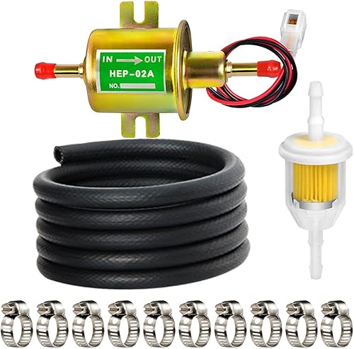 Kit de bomba de combustible eléctrica universal de 12 V (2.5-4 psi), bomba de combustible eléctrica de 6.6 ft6.56 pies, 516 pulgadas de diámetro