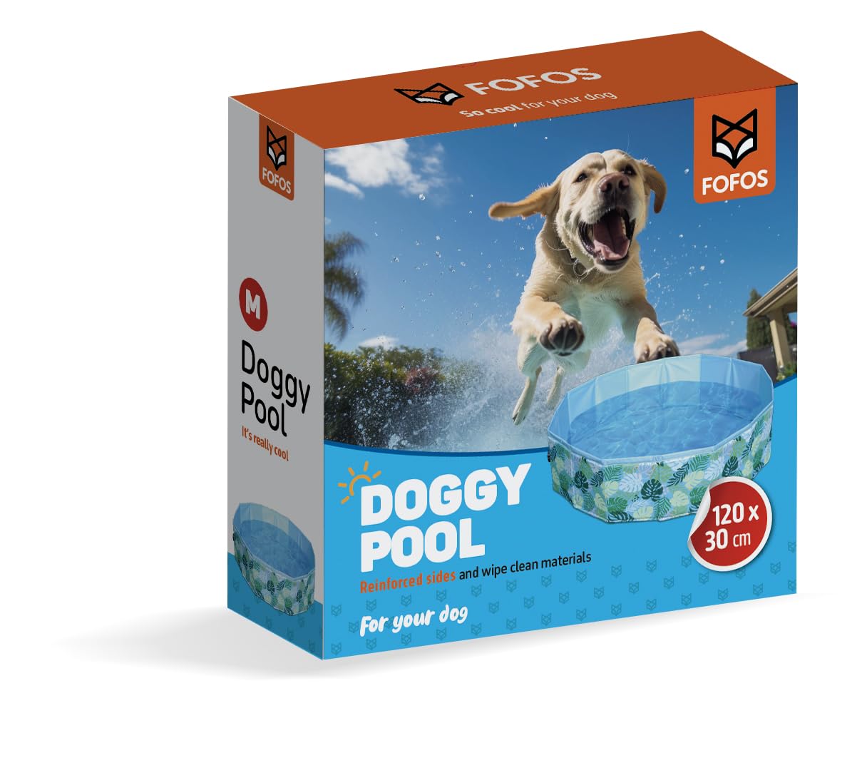 Piscina para Perros,Plegable Bañera para Perros Pequeños Mascotas, PVC Piscina para Perros D120cm