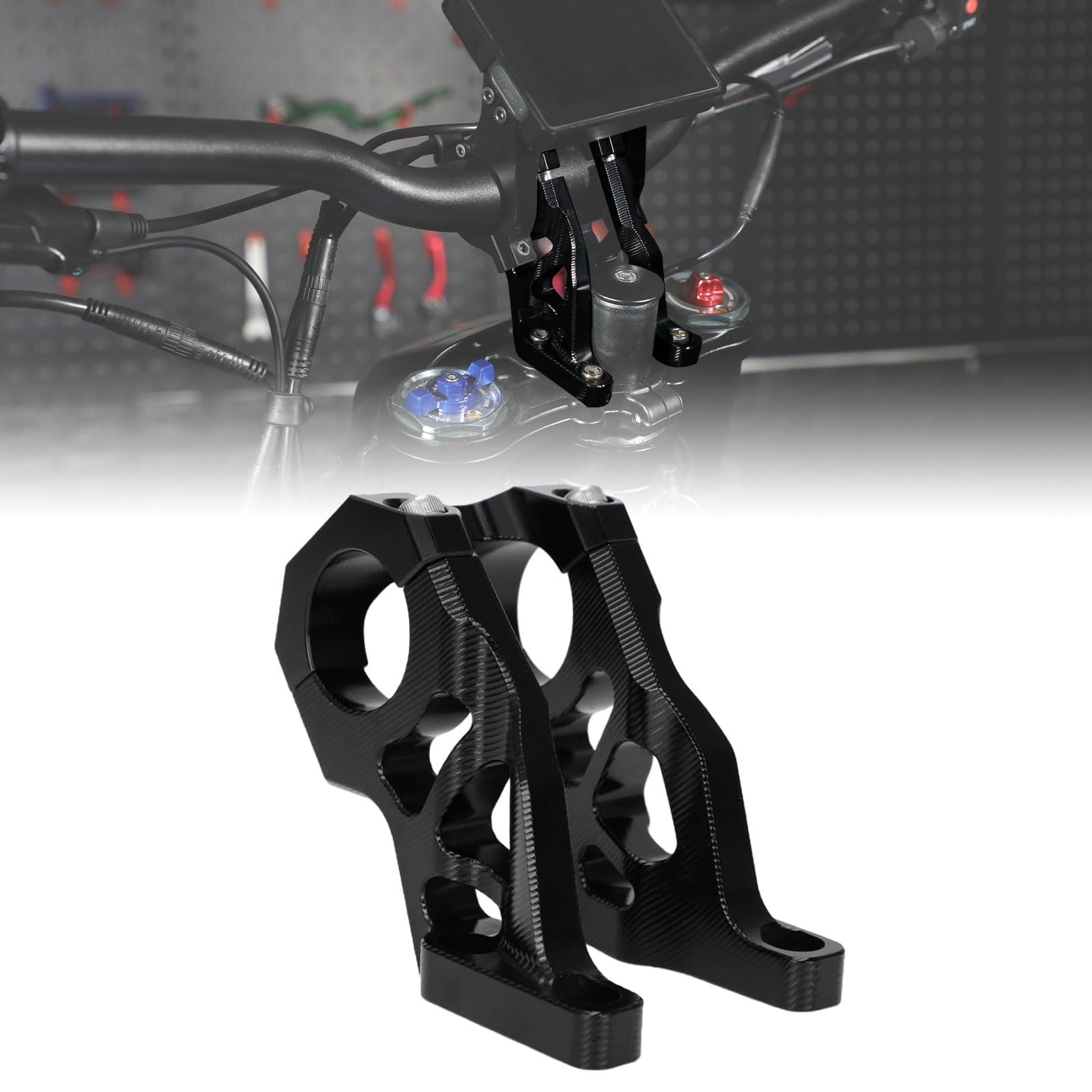 CHANGCHENG Motorcycle Handlebar Riser Talaria Handle Bar Mount Stem Riser for Talaria Sting MX3 MX4 Electric Dirt Bike Black