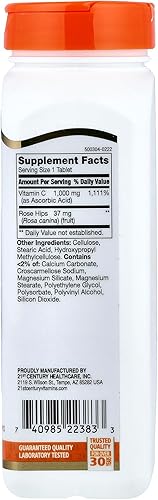 Miniatura 2 de 21st Century Natural C 1000 con cápsulas de escaramujos, 110 unidades (22383)