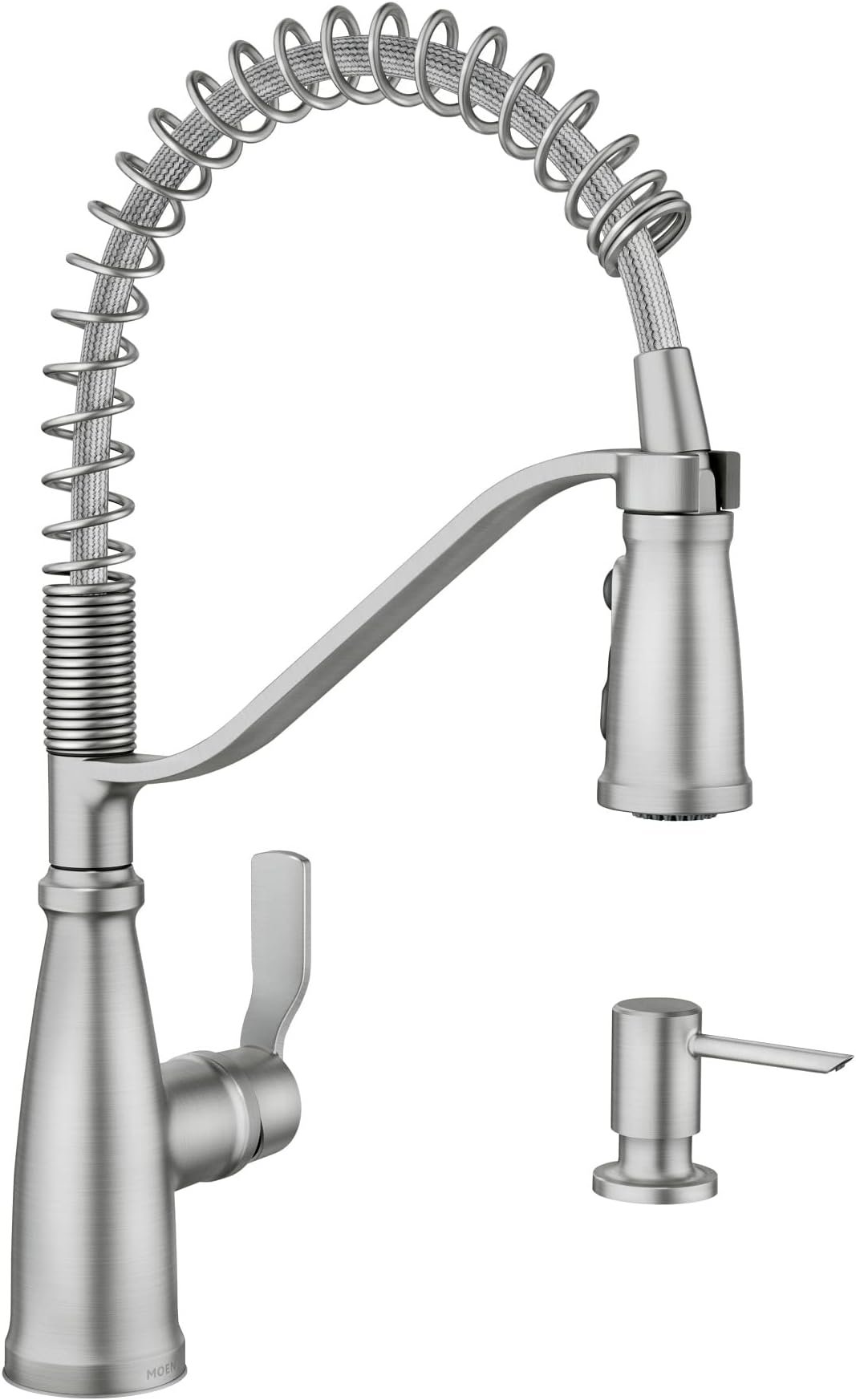 Moen Edwyn 87807SRS Kitchen Faucet with Soap Dispenser