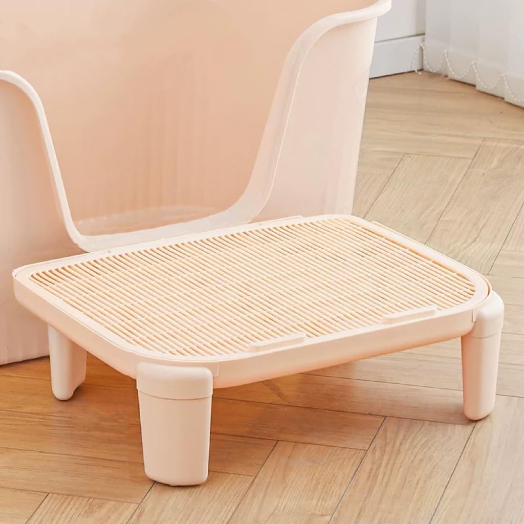 Cat Litter Mat Litter Trapping Mat,19.69"X15.95"X5.90"Litter Box Mat,Waterproof Cat Mats for Litter Large,Easy Clean,Non-Slip Litter Mat for Cat,Urine-Proof Kitty Litter Catcher Mat,Washable (Cream)