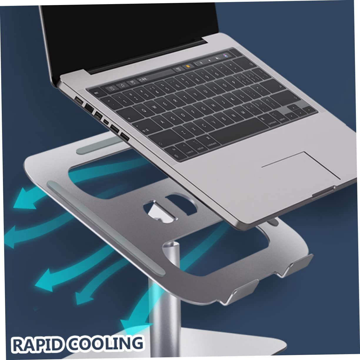 Operitacx Reggi PC Supporto per Laptop in Lega di Alluminio, Design Ergonomico e Area Ampia Sagomata, per Ufficio e Dissipazione del Calore