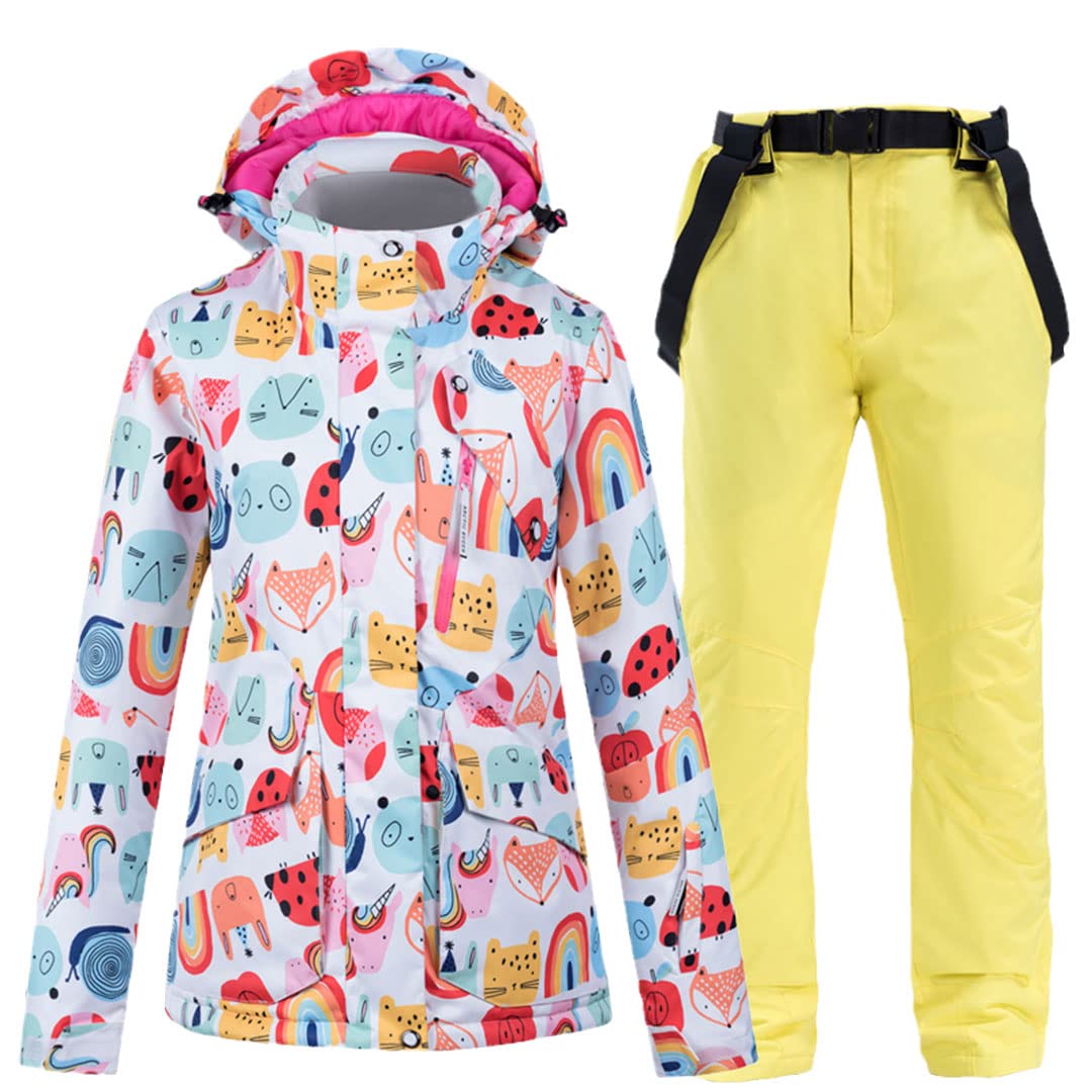 Disimlarl Chaqueta cálida de invierno y pantalones para mujer, traje de montañismo, Q5., XL