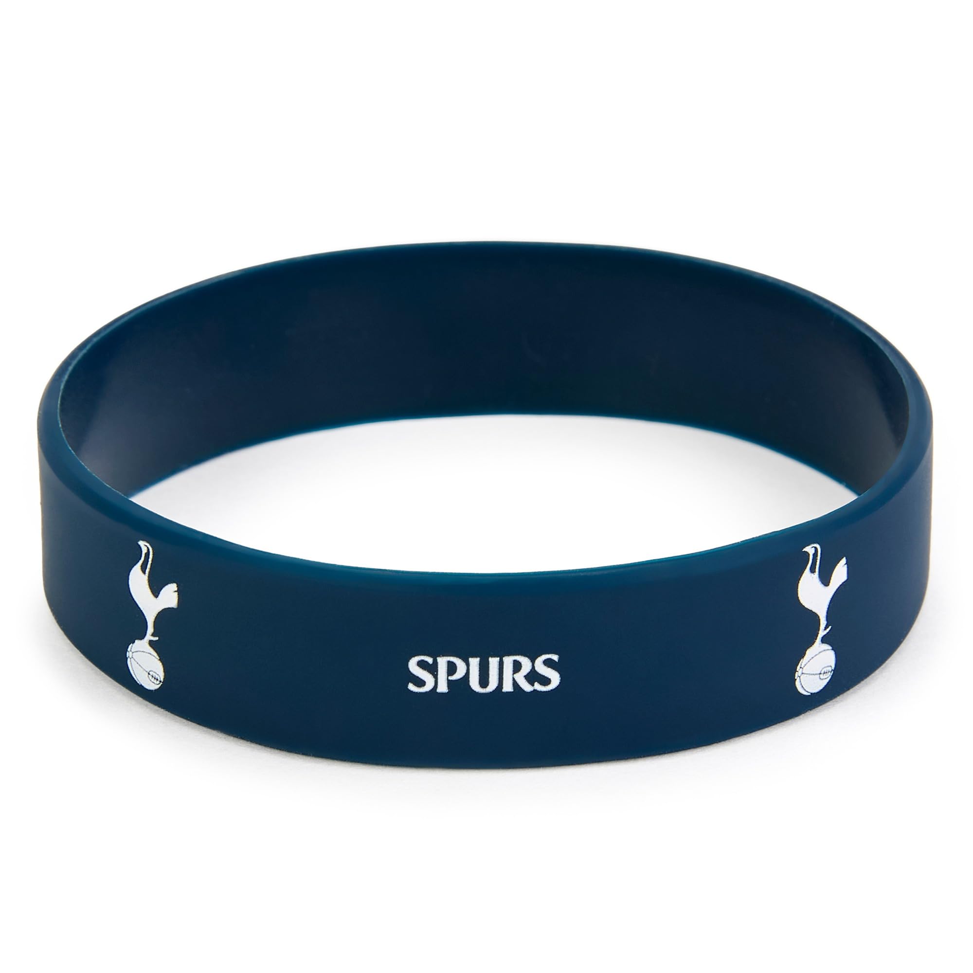 Official Tottenham Hotspur FC Navy Blue Silicone Wristband with Club Crest & 'SPURS' Text - Football Merchandise