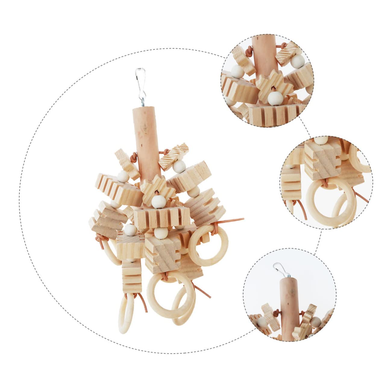 Sosoport 2piezas Juguete De Madera para Aves Juguete Molar para Periquitos y Cacatúas Actividad De y Masticación Esparcimiento y De Pájaros