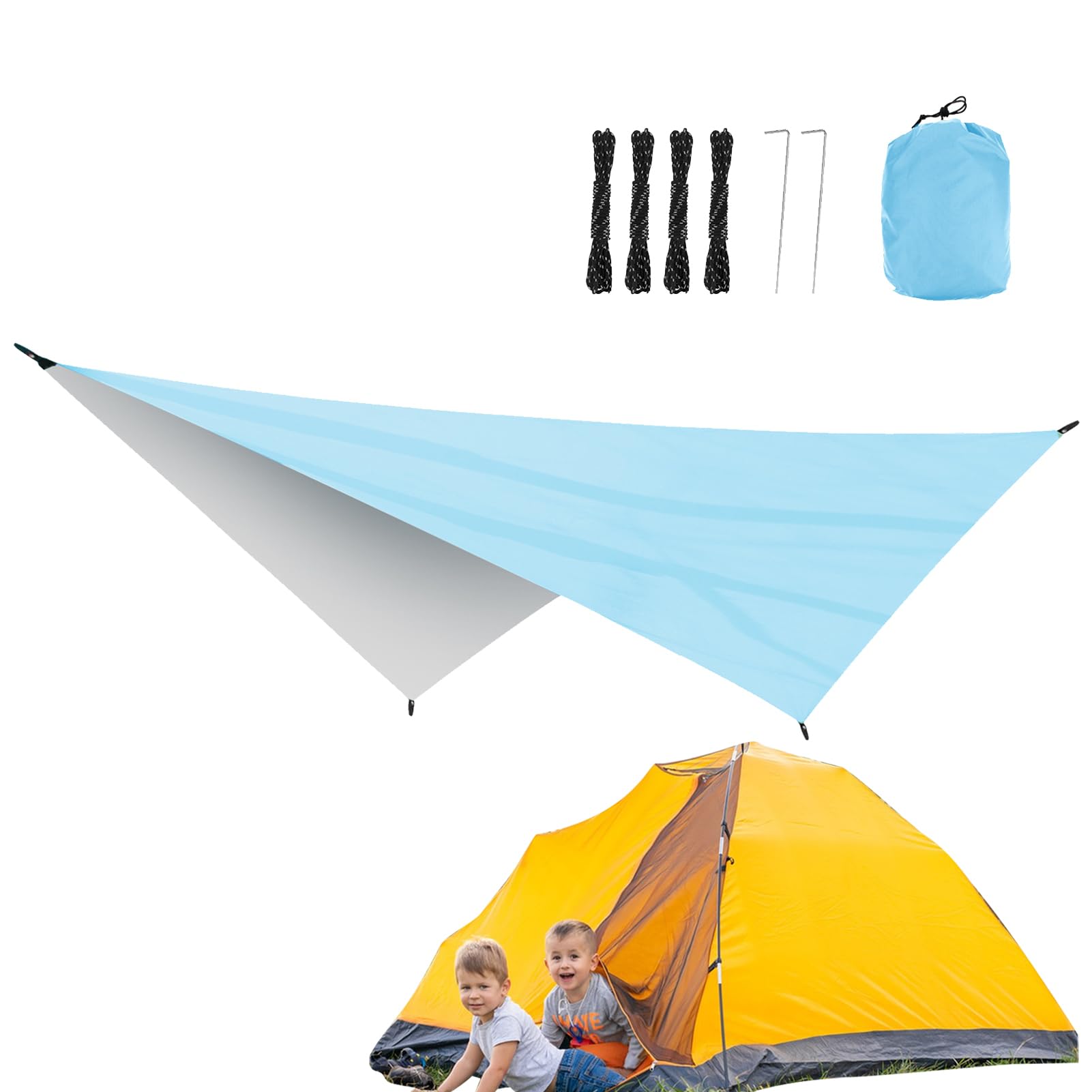 Auvent de plage Teksome et tente pare-soleil portable pour jardin et patio
