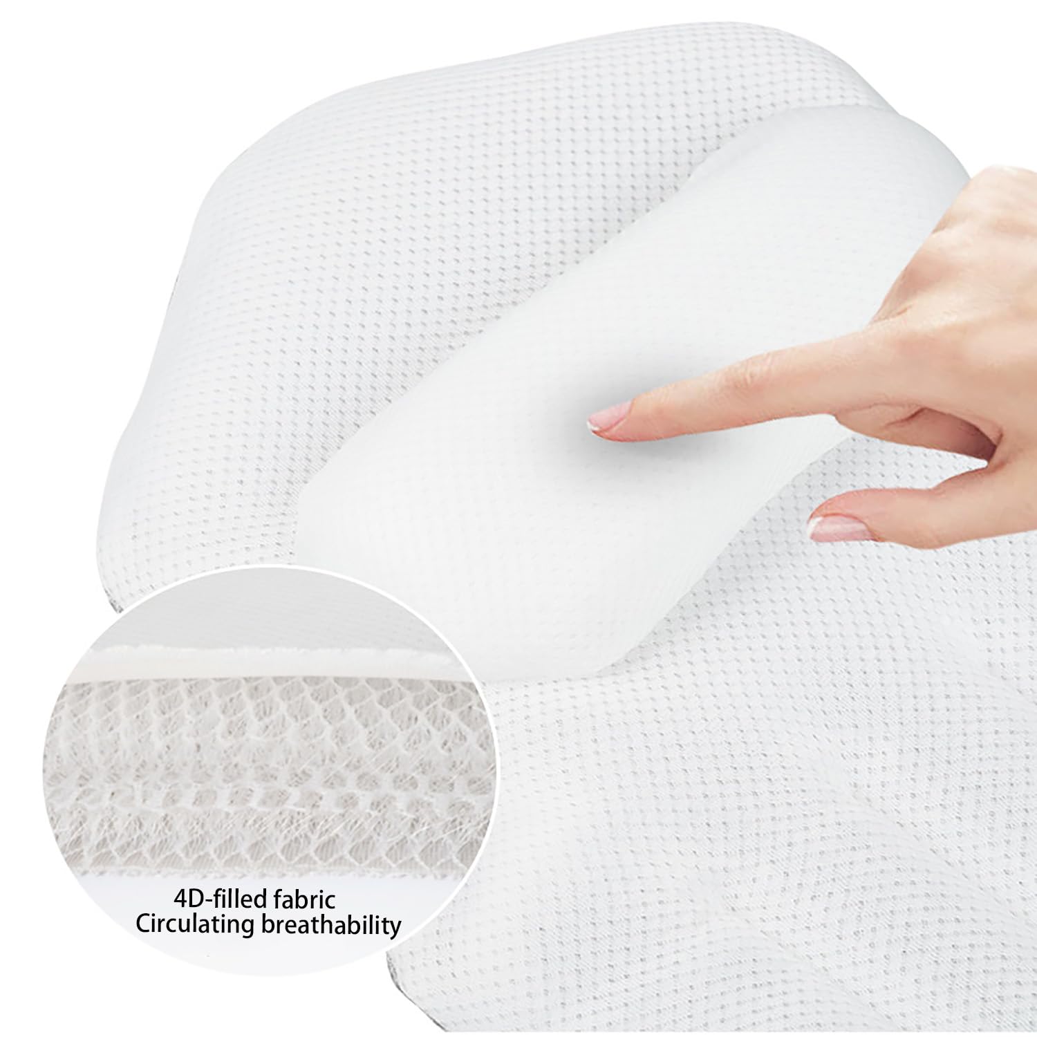 Coussin de Bain Complet,avec Soutien Lombaire Amovible et Sac à Linge,Confort Détente Spa Accessories Parfait pour l'immersion dans la Baignoire(Blanc)