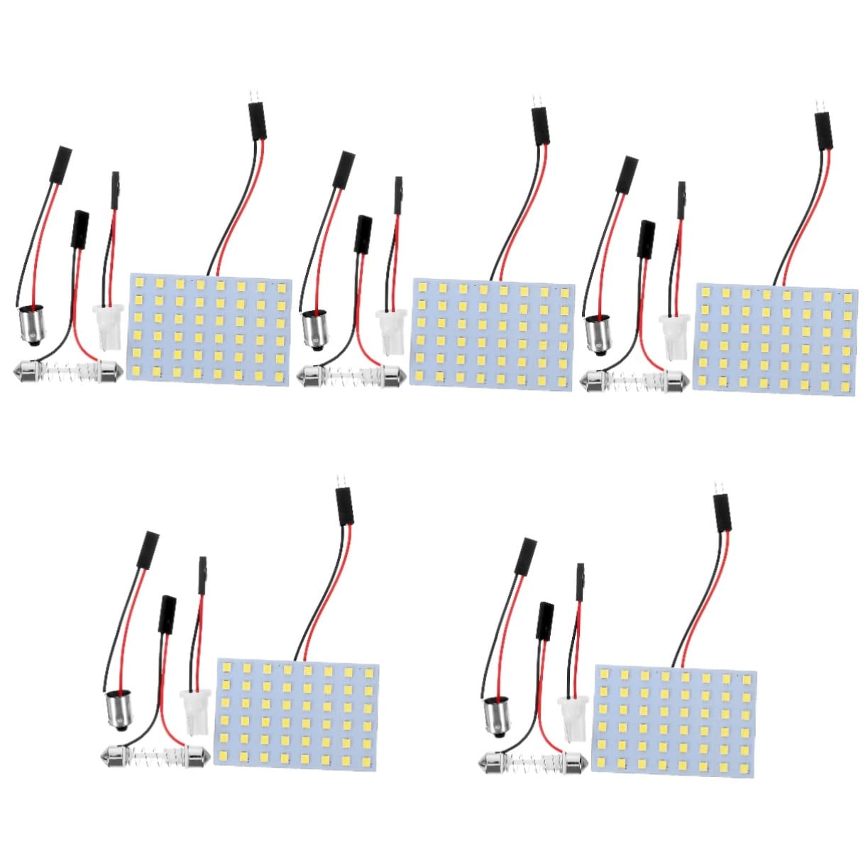 Luces de Automóvil LED Resistentes PRETYZOOM Kit de 5 Paneles para Lectura Interior Sin Parpadeos 8